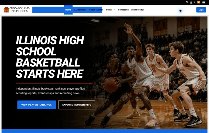 Chicagoland Prep Hoops website designed by GBN Web Designs